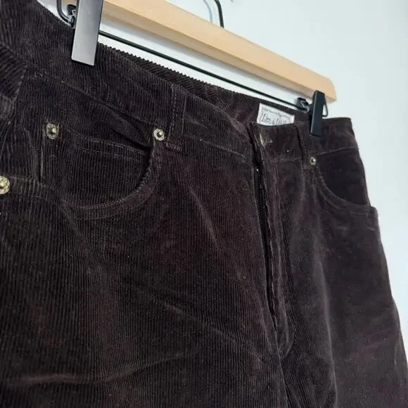 Vintage Y2K Live a Little Womens Brown Corduroy Pants High-Waist Retro Size 10 - Picture 8 of 10